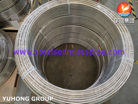 ASTM A269 TP316/316L Tubo di bobina per scambiatori di calore in acciaio inossidabile brillante ricoperto