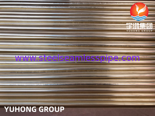 ASTM B111 C44300 Condensatore frigorifero scambiatore di calore tubi senza cuciture in ottone