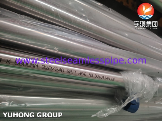 ASME SA270 ASTM A270 Tubo saldato in acciaio inossidabile lucidato 320 240 GRIT TP304