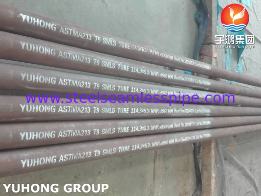 ASME SA213 T9 Tubo senza cuciture in acciaio legato per forno a fuoco Tubo a convezione di riscaldamento a fuoco Tubo radiante