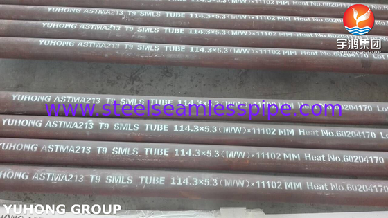 ASME SA213 T9 Tubo senza cuciture in acciaio legato per forno a fuoco Tubo a convezione di riscaldamento a fuoco Tubo radiante