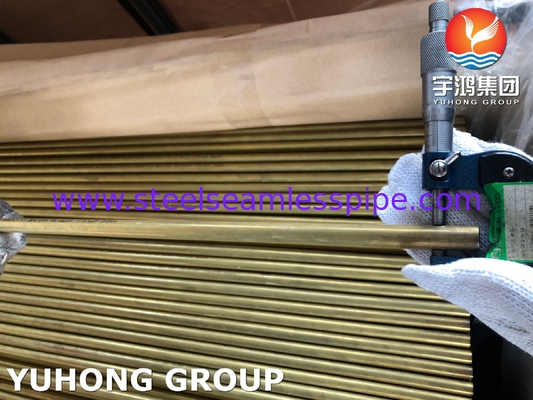 ASTM B111 C68700 / CuZn20Al2 Tubo in ottone di alluminio senza saldatura per scambiatori di calore