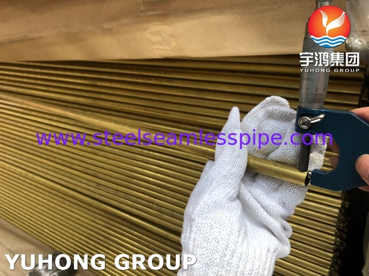 ASTM B111 UNS C68700 Tubo in ottone all'alluminio CuZn20Al2 per l'industria petrolifera e del gas