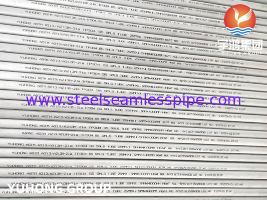 ASTM A213 TP304 scambiatori di calore senza saldature e tubi per forni in acciaio inossidabile