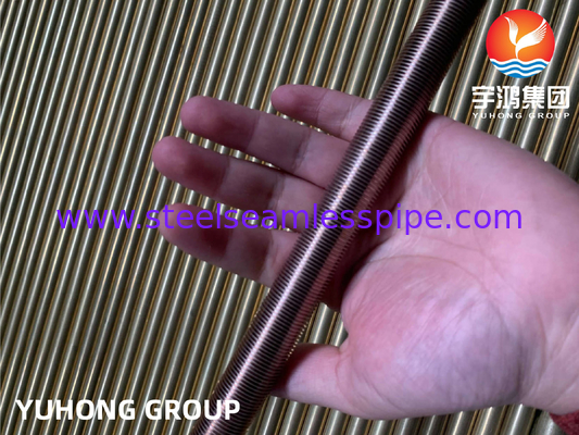 ASTM B111 C70600-O61 Tubo a pinne basse in acciaio unico in rame-nichel