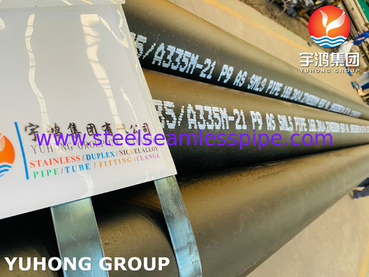 ASTM A335/ ASME SA335 P9 Tubo senza cuciture in acciaio legato
