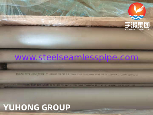 ASTM A790 S31803 F51 Tubi senza saldatura in acciaio inossidabile duplex per apparecchiature petrolchimiche