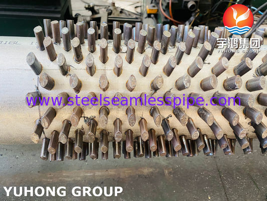 ASTM A312 TP316L Tubo a pinne a stucco con altezza personalizzabile per sistemi di scambio di calore resistenti alla corrosione