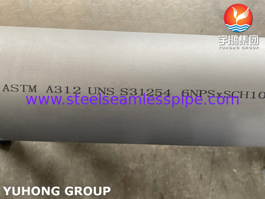 ASTM A312 UNS S31254 254SMO /1.4547 Tubo senza saldatura in acciaio inossidabile austenitico ad alta mo