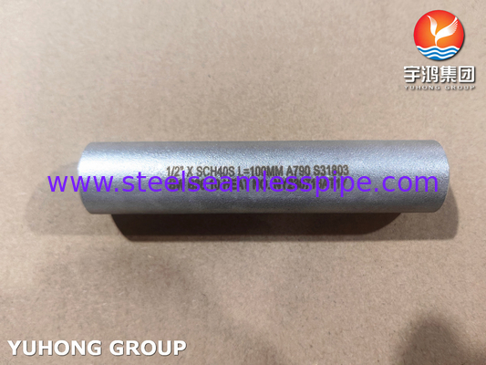 ASME B36.10 Nipple di tubo ASTM A790 UNS S31803 Nipple in acciaio duplex senza cuciture