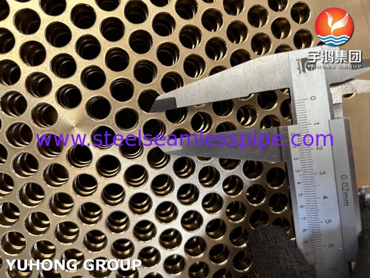 ASTM B171 / B171M UNS C46400 Foglio di tubo in ottone per scambiatori di calore