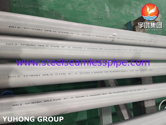 ASTM A312 TP304H Tubo senza cuciture in acciaio inossidabile ad alta resistenza