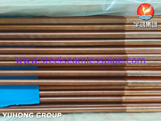 ASTM B111 UNS C12200 Tubo di rame senza cuciture scambiatore di calore tubo a pinna bassa