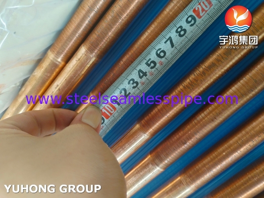 ASTM B111 UNS C12200 Tubo di rame senza cuciture scambiatore di calore tubo a pinna bassa