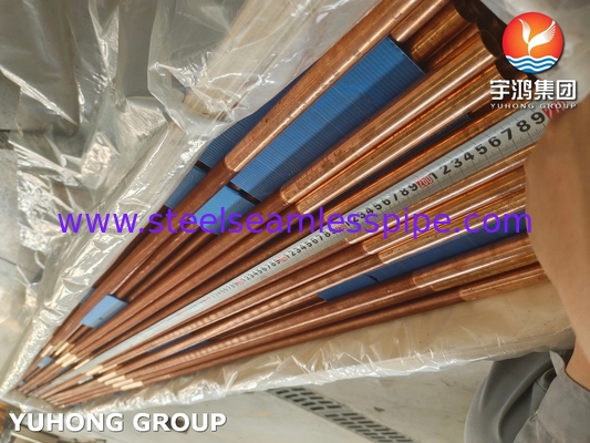 ASTM B111 UNS C12200 Tubo di rame senza cuciture scambiatore di calore tubo a pinna bassa
