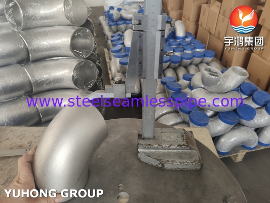 ASTM A403 WP304H Tubo di stagno in acciaio inossidabile con montatura a 90 gradi SR gomito