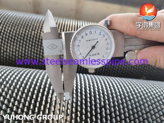ASTM A312 TP304H Acciaio inossidabile HFW tubo serrato a pinne tubo a pinne a spirale
