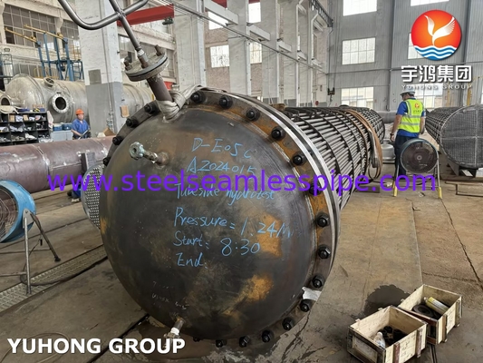 Fabbricazione di tubi ASME U STAMP D-E05C ASME SA179 Tubo senza cuciture in acciaio al carbonio con foglio di tubi ASME SA266 Gr.2N