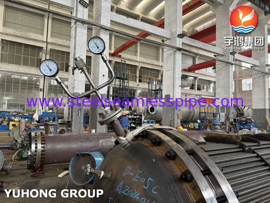 Fabbricazione di tubi ASME U STAMP D-E05C ASME SA179 Tubo senza cuciture in acciaio al carbonio con foglio di tubi ASME SA266 Gr.2N