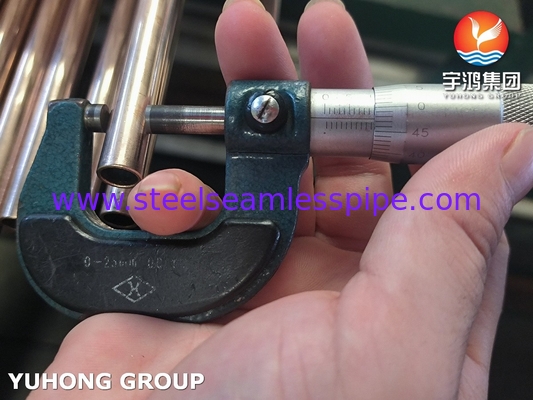 ASTM B111 C70600 Tubo di lega di rame-nickel O61 calcolato a molla morbida Tubo raffreddato con acqua di mare