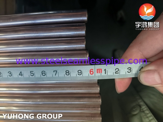 ASTM B111 C70600 Tubo in lega di rame per impianti di condensazione degli scambiatori di calore