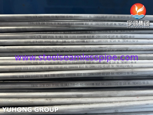 ASTM A269 TP316L Tubo vuoto in acciaio inossidabile senza cuciture Tubo ricoperto in aceto