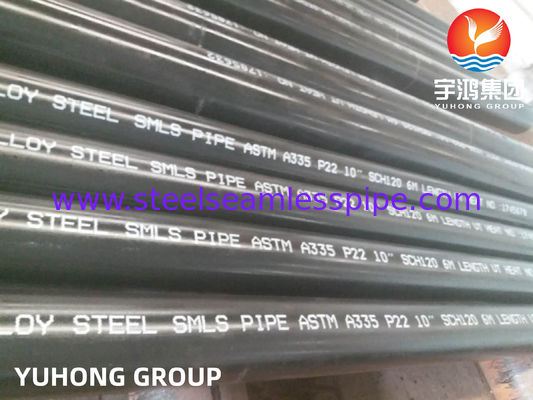 ASTM A335 P11 P22 ALLOY STEEL SEAMLESS PIPE SCH80 SCH40 SURFACE PATTERIA NERA SULFERSA PELIGRIA BAVELLATA FINE PLACE per petrolio e gas