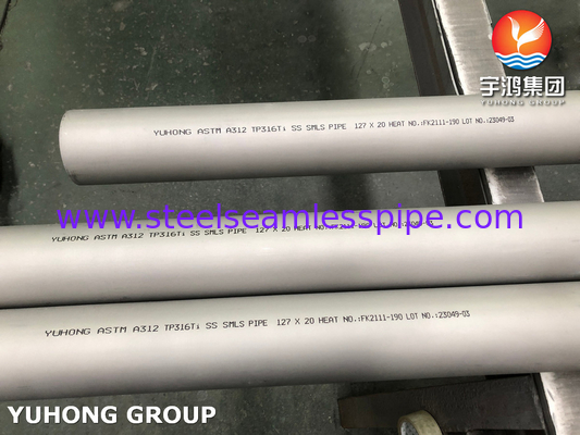 ASTM A312 316Ti tubo in acciaio inossidabile a parete spessa resistenza alla corrosione