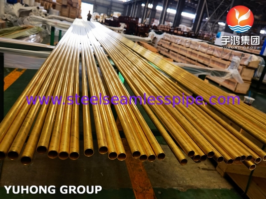ASTM B111 UNS C68700 Tubo in ottone di alluminio CuZn20Al2 Tubo per scambiatori di calore