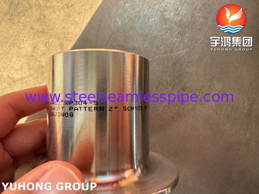 B16.9 Fittings per saldature ASTM A403 WP304 Finali di staffa di stagno inossidabile