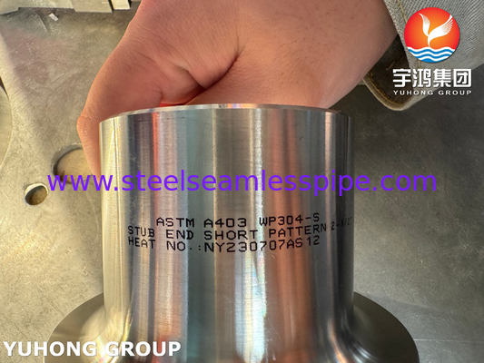 B16.9 Fittings per saldature ASTM A403 WP304 Finali di staffa di stagno inossidabile