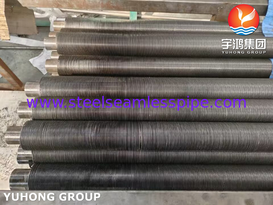 ASTM A210 GR.A1, tubo a pinna incorporato in acciaio al carbonio con striscia di alluminio, 100% ECT