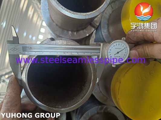 HFW Tubo solido a pinne piatto, ASTM A335 P22 Acciaio legato tubo senza cuciture per caldaie