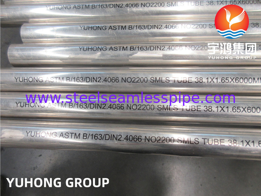 ASTM B163 Incoloy NO2200 NO2201 NO4400 NO6600 Tubo per scambiatori di calore