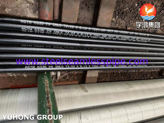 Tubo senza saldatura in acciaio legato ASTM A335 grado P9 / UNS S50400 per caldaia