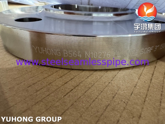 ASTM B564 UNS N10276 Flancella di nickel alloy slip on / Hastelloy C276 SORF