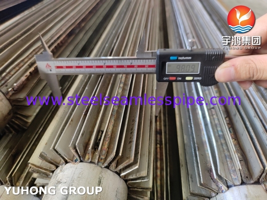 ASTM A106 A333 A179 A210, P5 P11 P22 P9, tubo a pinne longitudinale