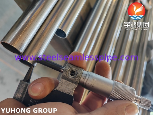 ASTM A249 TP316L Tubo saldato in acciaio inossidabile brillante ricoperto di calore Tubo scambiatore di calore