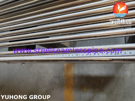 ASTM A249 TP316L Tubo saldato in acciaio inossidabile brillante ricoperto di calore Tubo scambiatore di calore