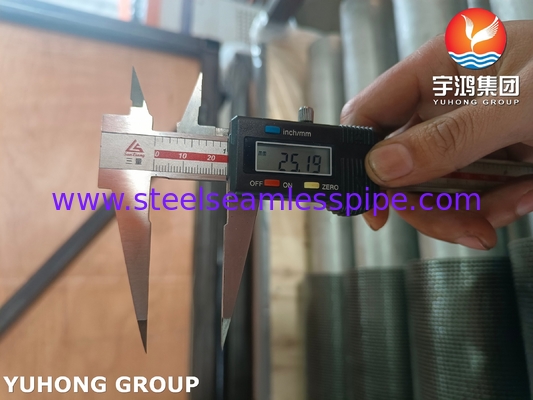 TP304H Tubo HFW a pinna serrato tipo ASTM A312 per HRSG sistema di recupero del calore a vapore