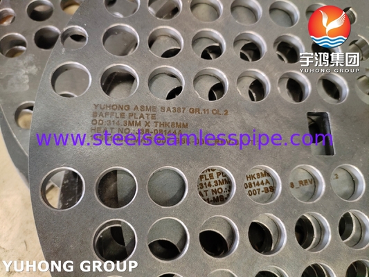 CHEAT EXCHANGER PARTS PRESSURE Vessel BAFFLE PLATE SA387 GR.11 CL.2 A36