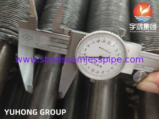 ASME SA179 Tipo di tubo a pinna incorporato con pinne di alluminio A1060 Passato il test di trazione