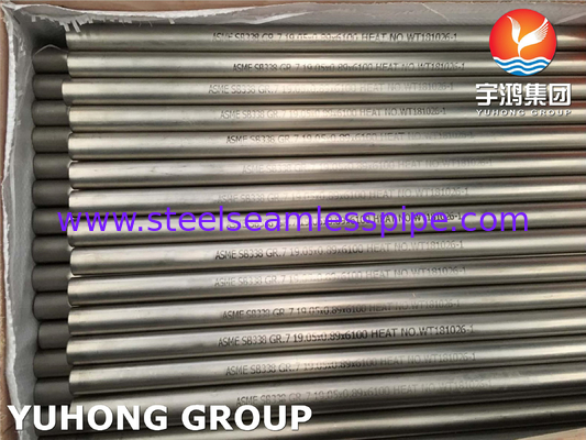 ASME SB338 Gr7 UNS R52400 Tubo in lega di titanio-palladio per condensatori