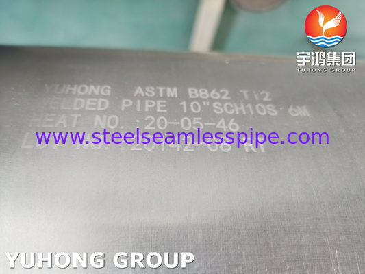 ASTM B862 Ti2 Titanium Alloy Welded Pipe For Chemical Processing
