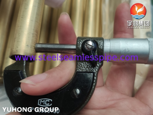 JIS H3300 C6872T / ASTM B111 C68700 Tubo in ottone di alluminio Tubo scambiatore di calore
