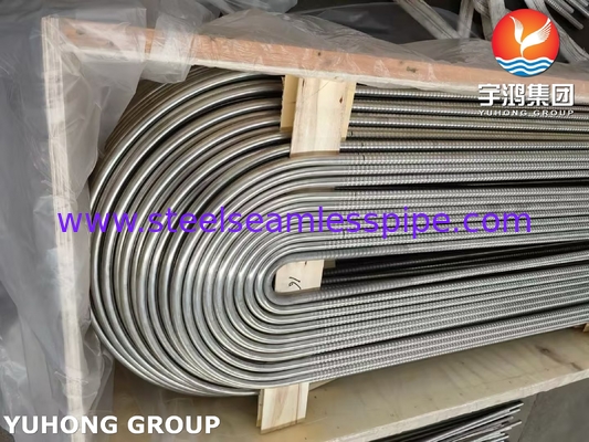 ASTM A213 TP304 304L Tubo corrugato in acciaio inossidabile U Bend Heat Exchanger Tube