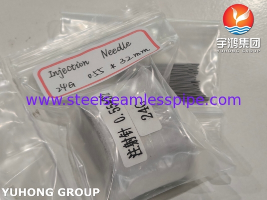 Aglio per iniezioni mediche 24G, 0,55*32MM, punta a bisellino Tubo di aglio in acciaio inossidabile ISO9626