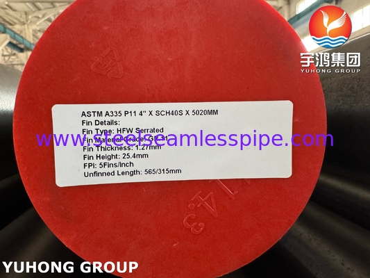 ASTM A335 P11 tubo a pinna a spirale a saldatura ad alta frequenza tubo a pinna serrato