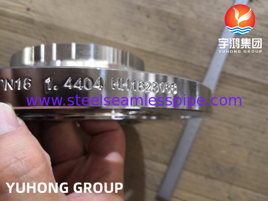 EN 1092-1 TYPE11 1.4404 Faccia soldabile sollevata Collo flange Forza superiore Alta durata