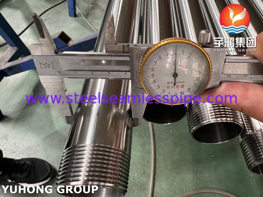 ASTM A270 TP304 Tubo di acciaio inossidabile sanitario con filo esterno